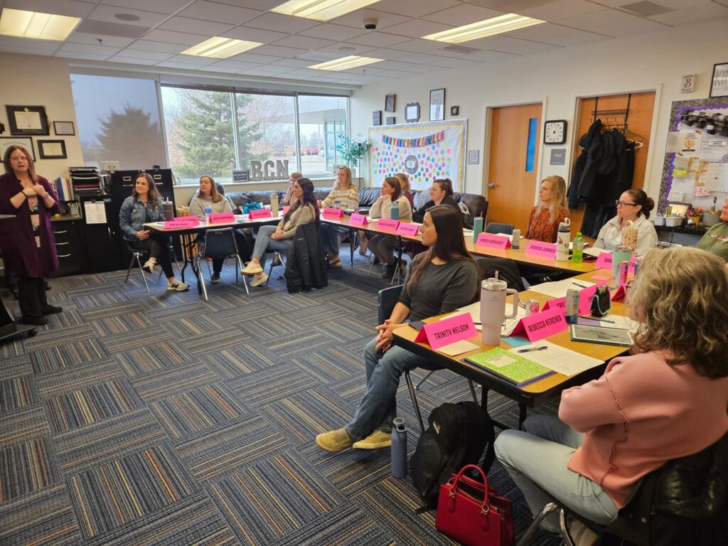 Me speaking at March Stutsman-Barnes Womens in Leadership Cohort